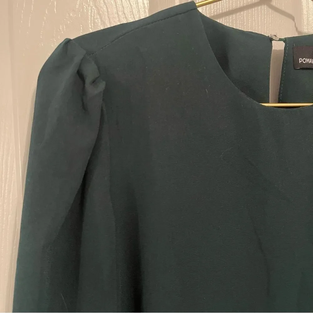 Tuckernucks Pomander Place Hunter Green Carlota Peplum Blouse